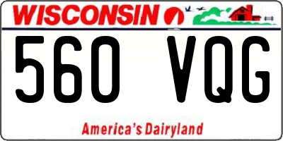 WI license plate 560VQG