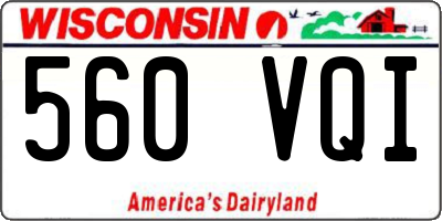 WI license plate 560VQI