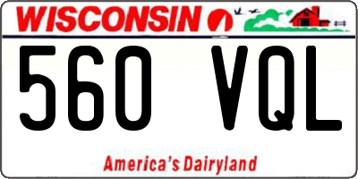 WI license plate 560VQL