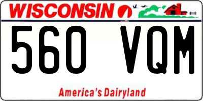 WI license plate 560VQM
