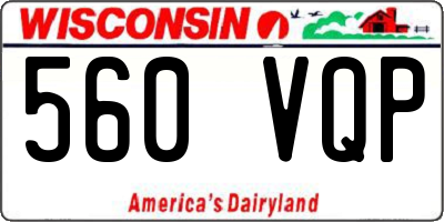 WI license plate 560VQP