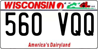 WI license plate 560VQQ