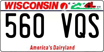 WI license plate 560VQS