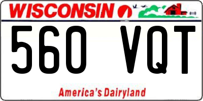 WI license plate 560VQT