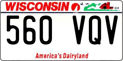 WI license plate 560VQV
