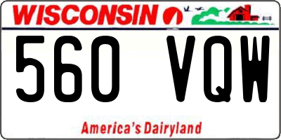 WI license plate 560VQW