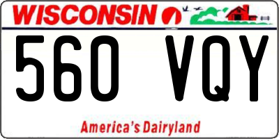 WI license plate 560VQY