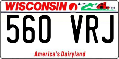WI license plate 560VRJ