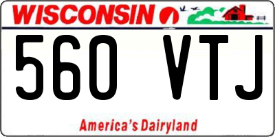 WI license plate 560VTJ