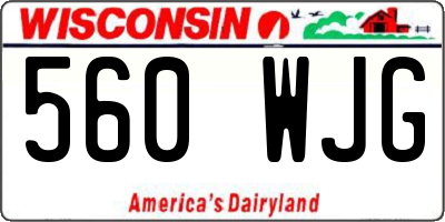 WI license plate 560WJG