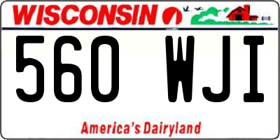 WI license plate 560WJI