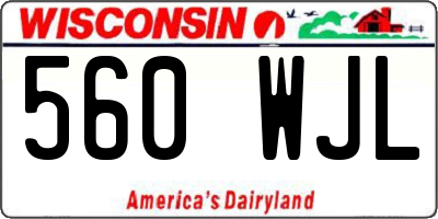 WI license plate 560WJL