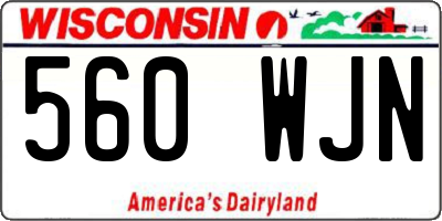 WI license plate 560WJN