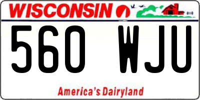 WI license plate 560WJU