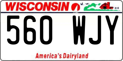 WI license plate 560WJY