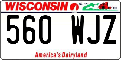 WI license plate 560WJZ