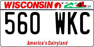 WI license plate 560WKC