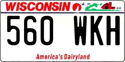WI license plate 560WKH