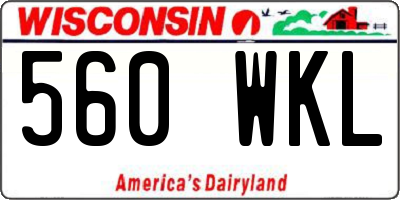 WI license plate 560WKL