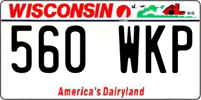 WI license plate 560WKP