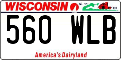 WI license plate 560WLB