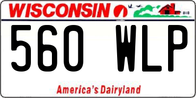 WI license plate 560WLP