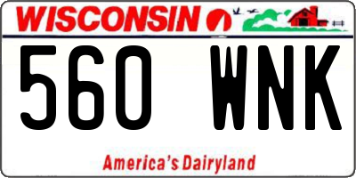 WI license plate 560WNK