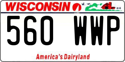 WI license plate 560WWP