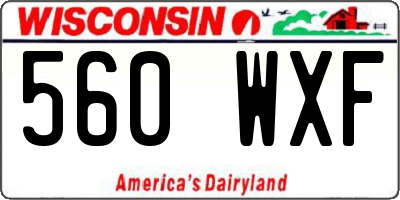 WI license plate 560WXF