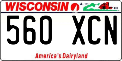 WI license plate 560XCN