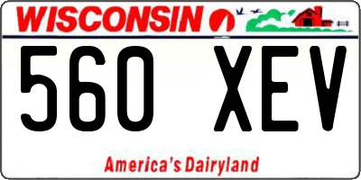 WI license plate 560XEV