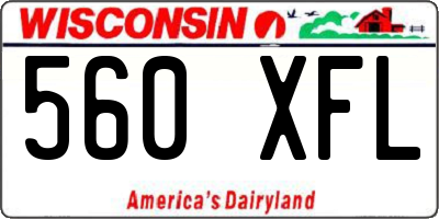WI license plate 560XFL