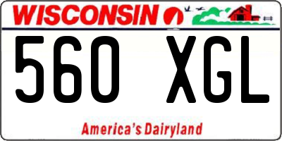 WI license plate 560XGL
