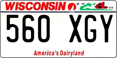 WI license plate 560XGY