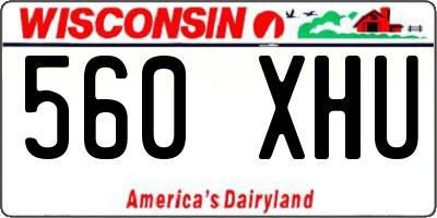 WI license plate 560XHU