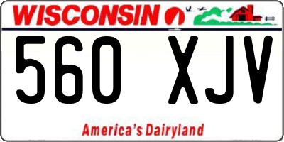 WI license plate 560XJV