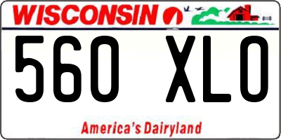 WI license plate 560XLO