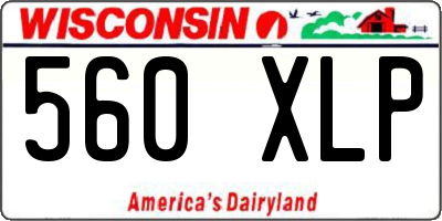 WI license plate 560XLP