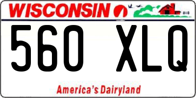 WI license plate 560XLQ