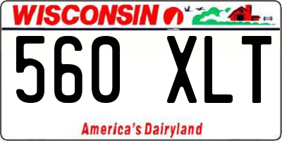 WI license plate 560XLT