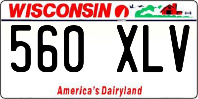 WI license plate 560XLV