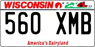 WI license plate 560XMB
