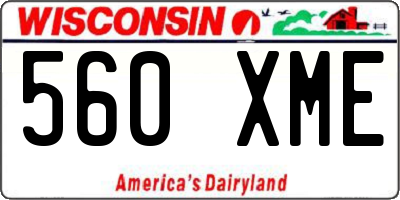 WI license plate 560XME