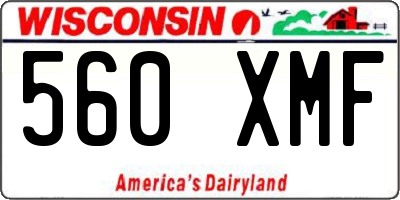 WI license plate 560XMF