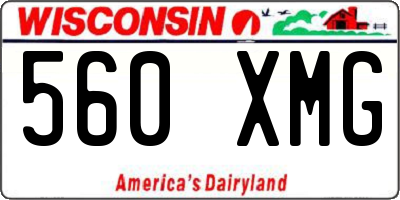WI license plate 560XMG