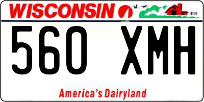 WI license plate 560XMH