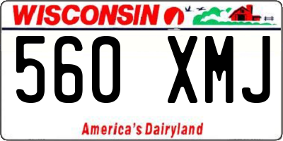 WI license plate 560XMJ