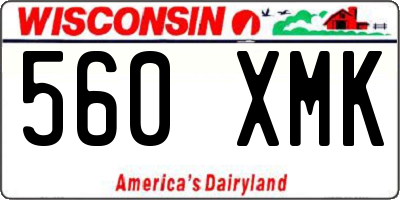 WI license plate 560XMK
