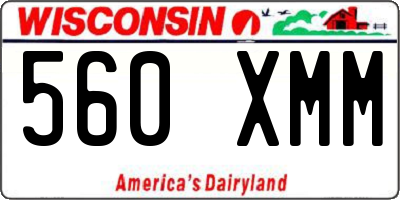 WI license plate 560XMM