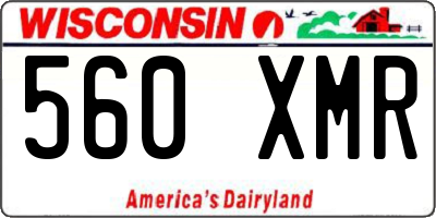 WI license plate 560XMR